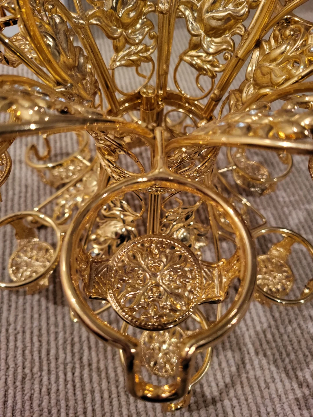 Gold Tone Metal coffee cup Holder - photo 2