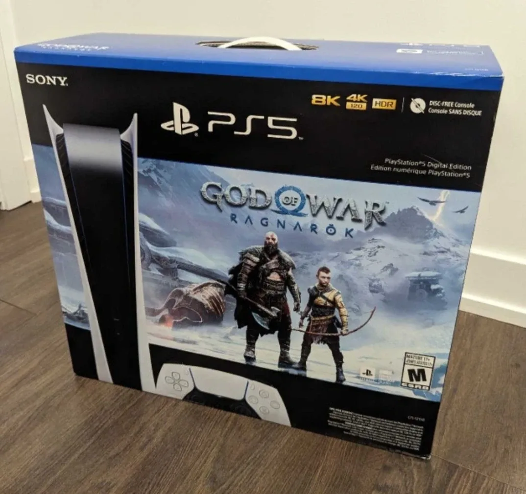 PS5 (no scam). Like new. God of war. CLEAN. Upgraded heat sink. image indicator(2)