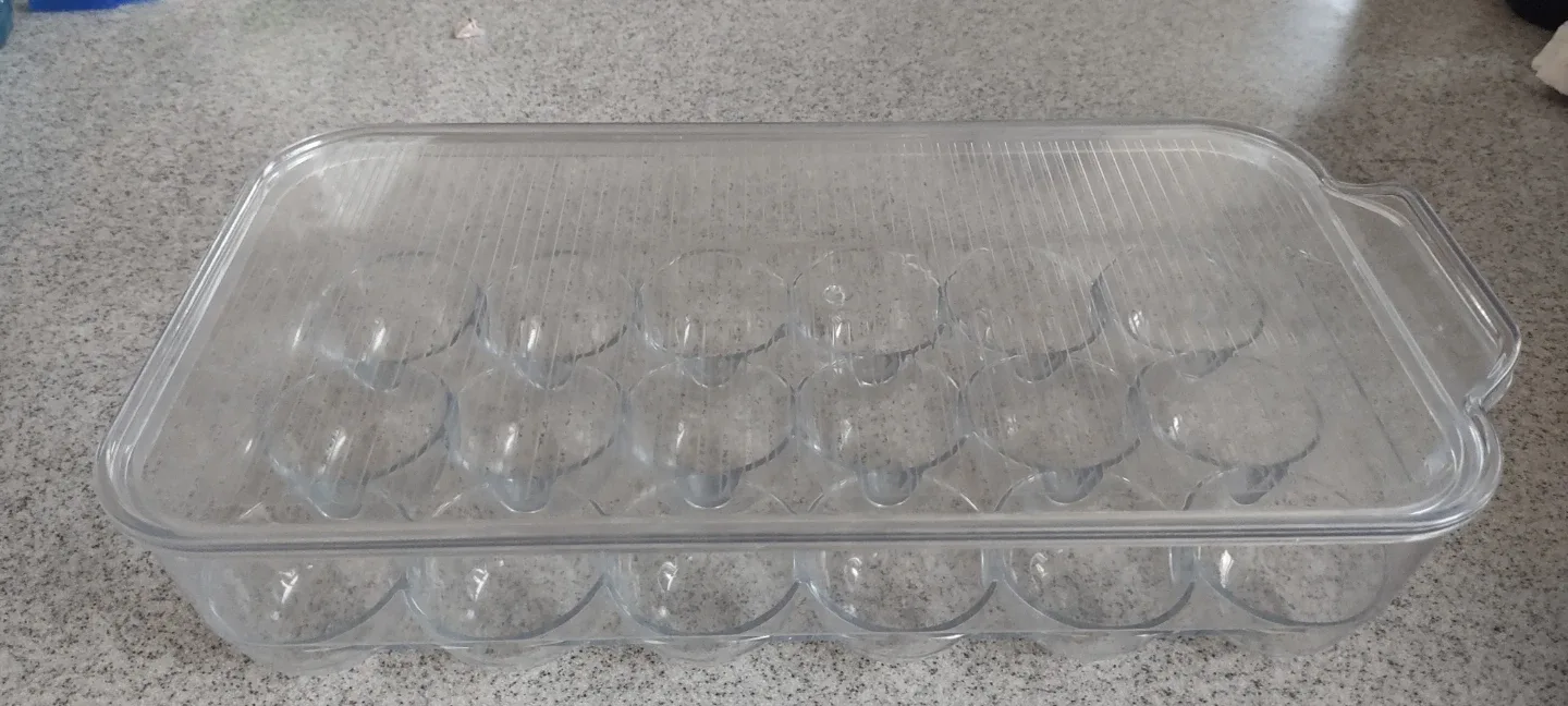 (NEW) Ambergron 18 Eggs Holder for Fridge - Clear #Cleanout image indicator(5)