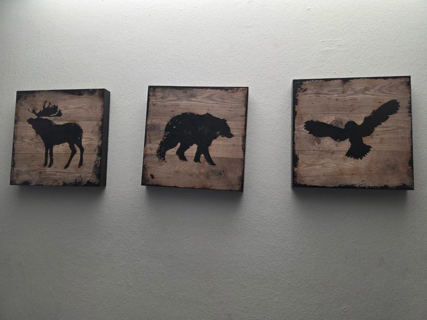 Rustic Wood Animal Wall Art (Set of 3)