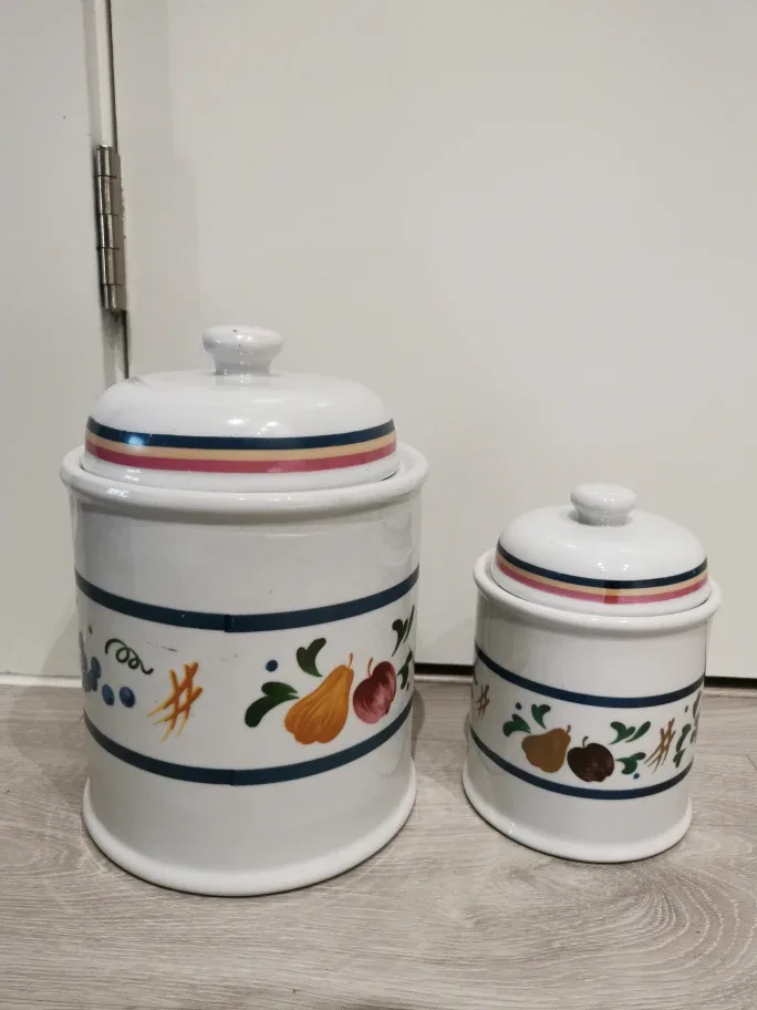 Ceramic Kitchen Canister Set - Fruit Design