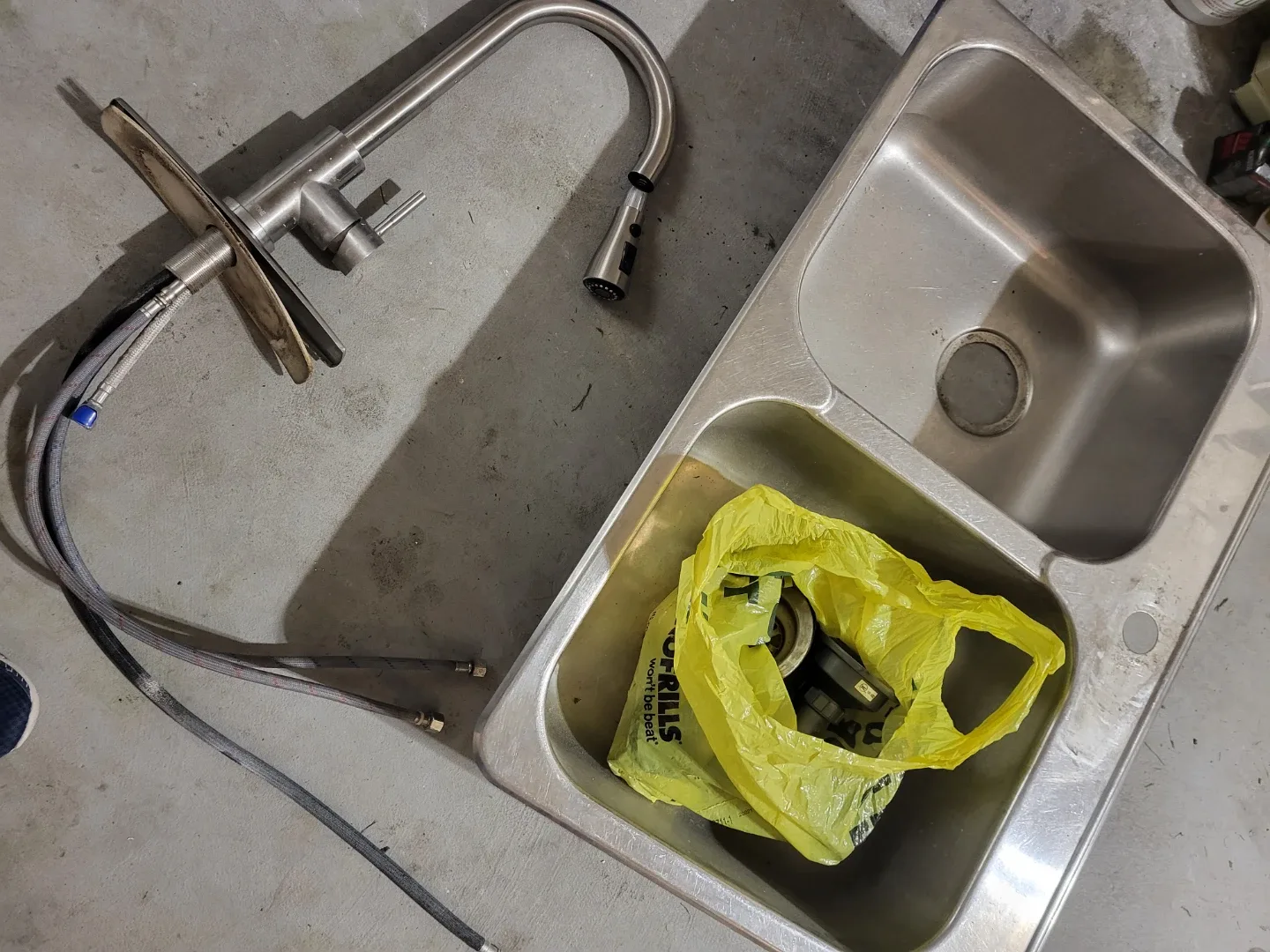 Stainless Steel Kitchen double Sink with Faucet and Parts