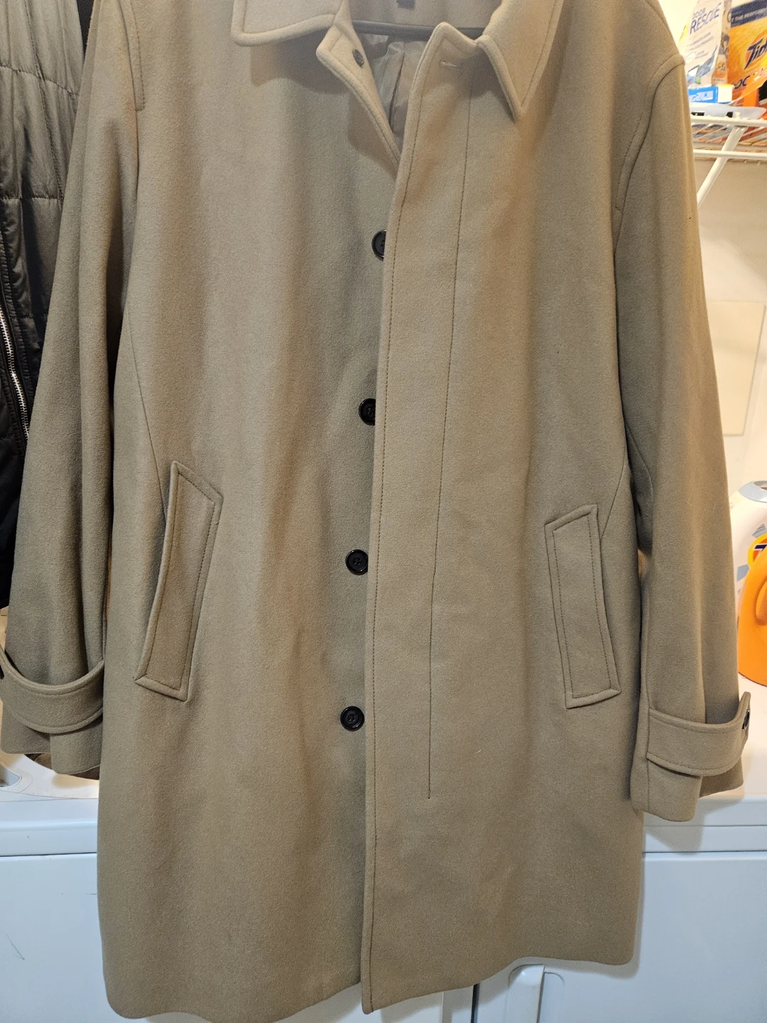 Mens Banana Republic camel color coat XL