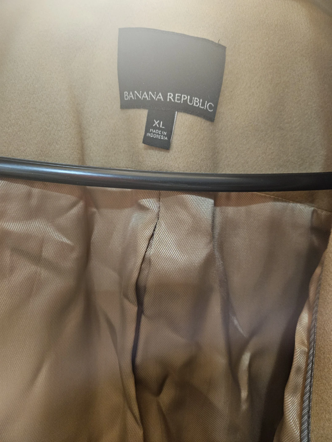 Mens Banana Republic camel color coat XL - photo 4