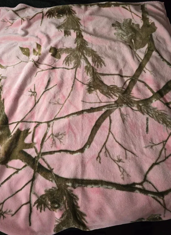 Pink Camo Fleece zip up snuggle Blanket #Cleanout