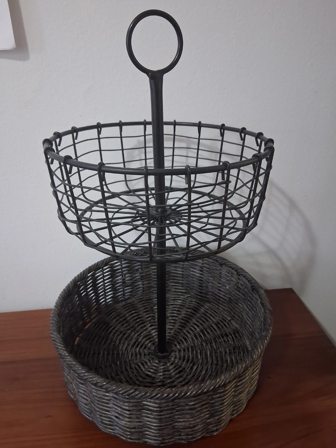 Two-Tiered Basket Stand