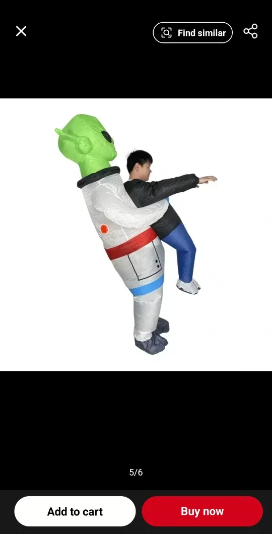 Alien Inflatable Costume 59-74.8 inch image indicator(2)