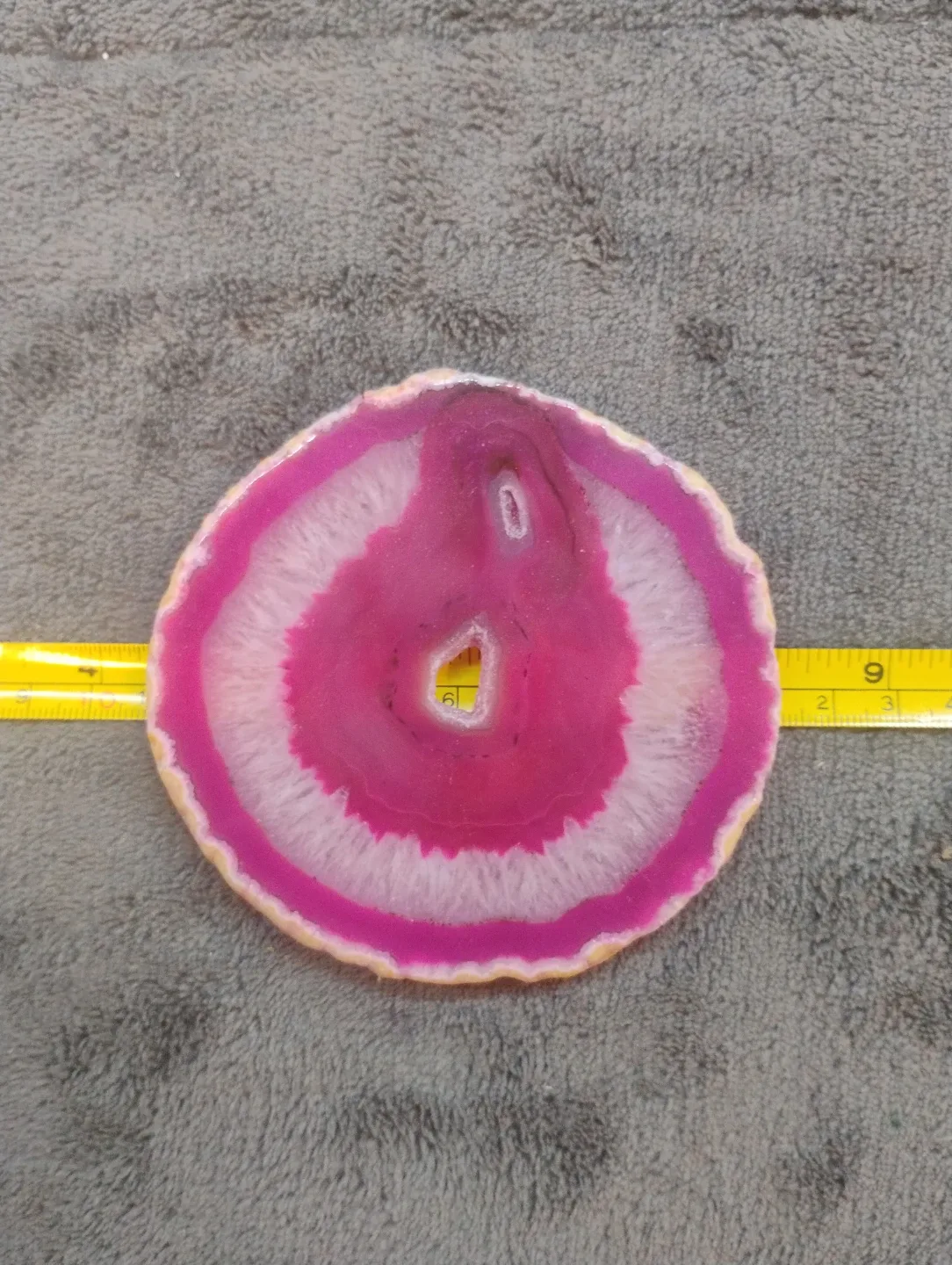 Natural Agate Slice Geode Polished Crystal Quartz Gemstone