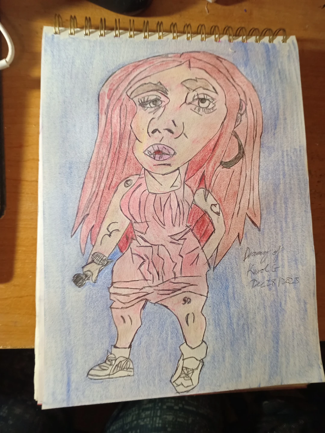 Karol G Caricature Drawing Illustration by Custom Artist Sherwin - photo 4