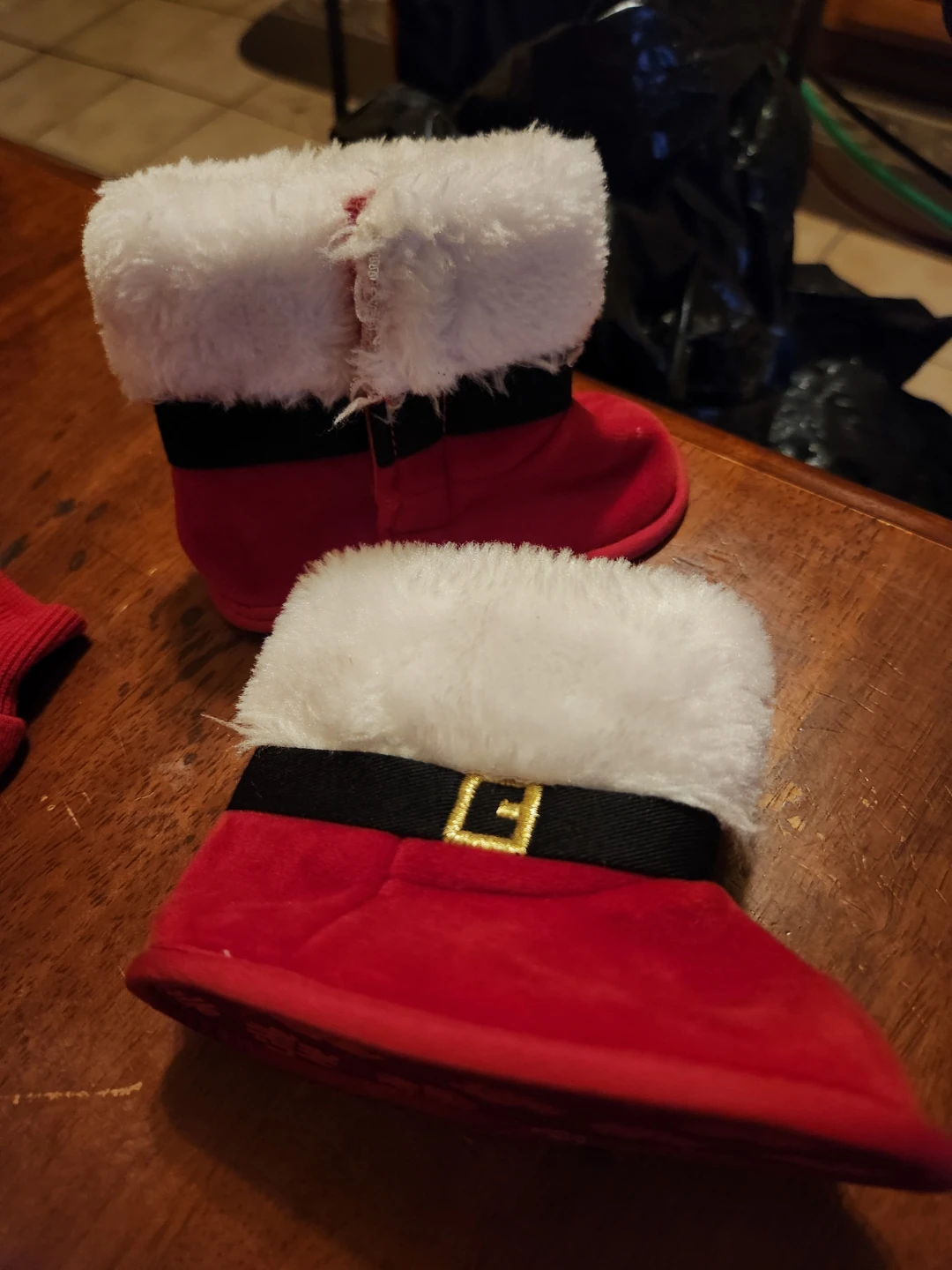 Little Me Santa Boots Size 3 & My First Christmas Hat - photo 2