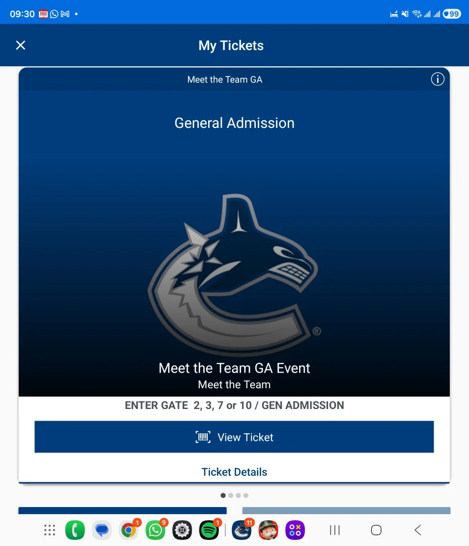 Vancouver Canucks "Meet the Team" Members Event- Dec 9, 2025