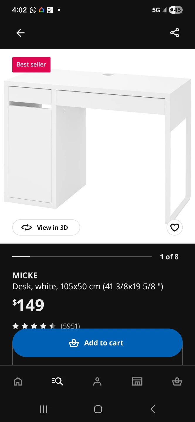 IKEA MICKE Desk - White - photo 3