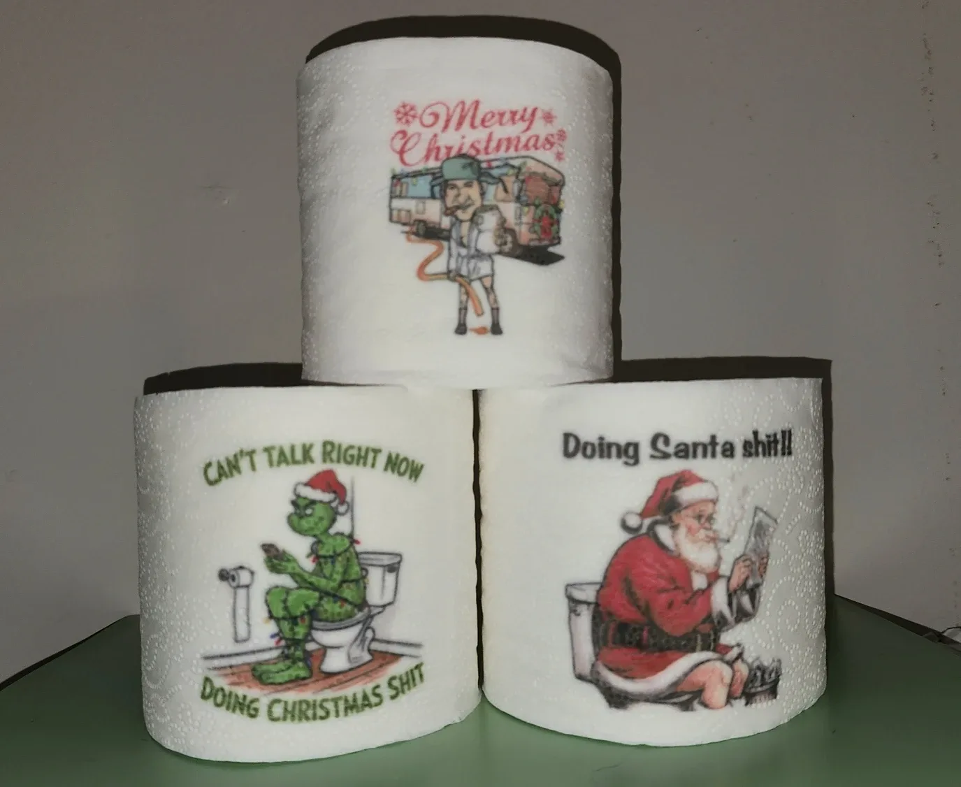Gag gift rolls of Christmas toilet paper image indicator(2)