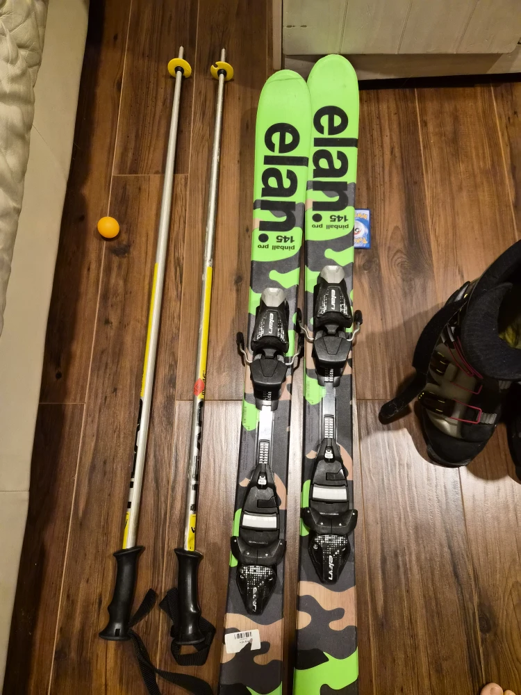 Elan Pinball Pro 145 Skis with Head Poles & Boots - photo 2