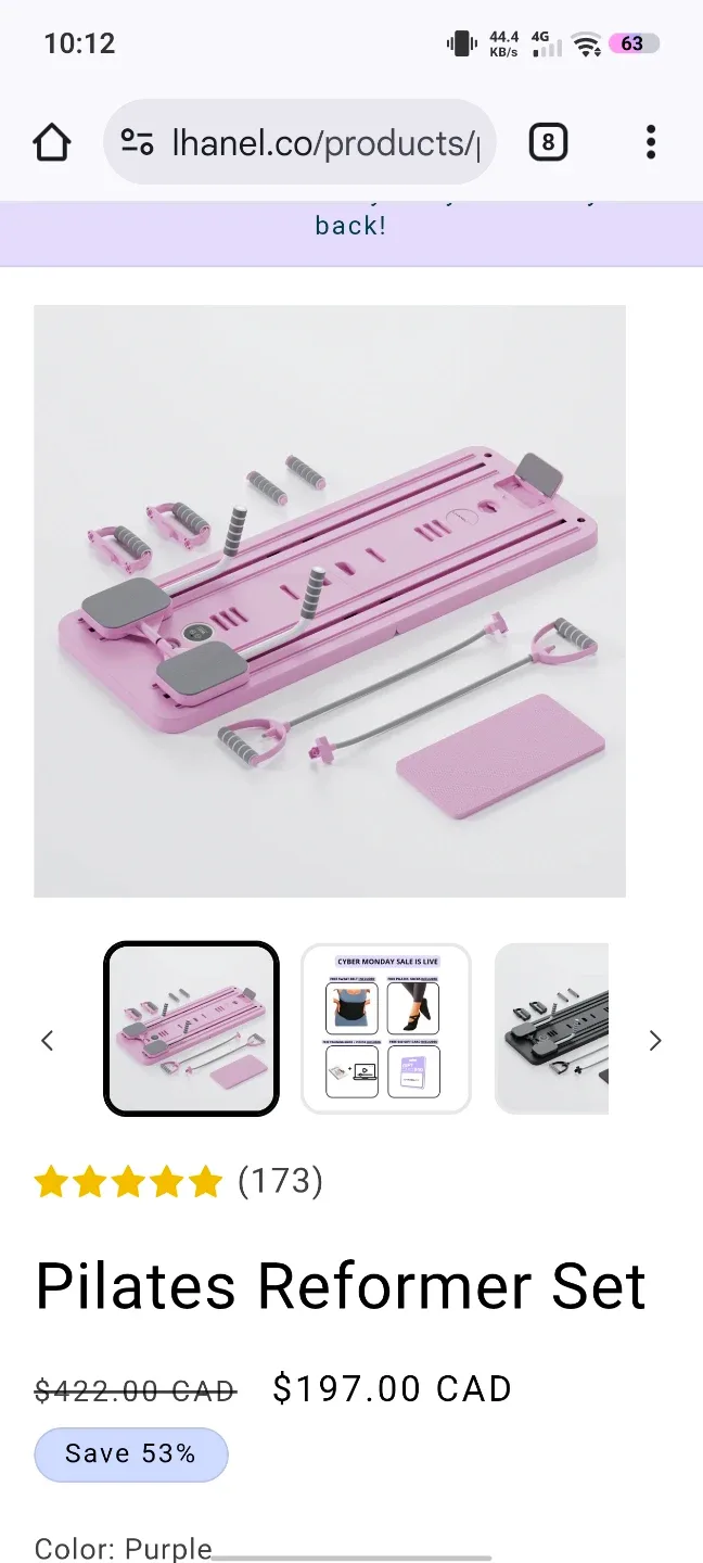 Pilates Reformer Set - pink