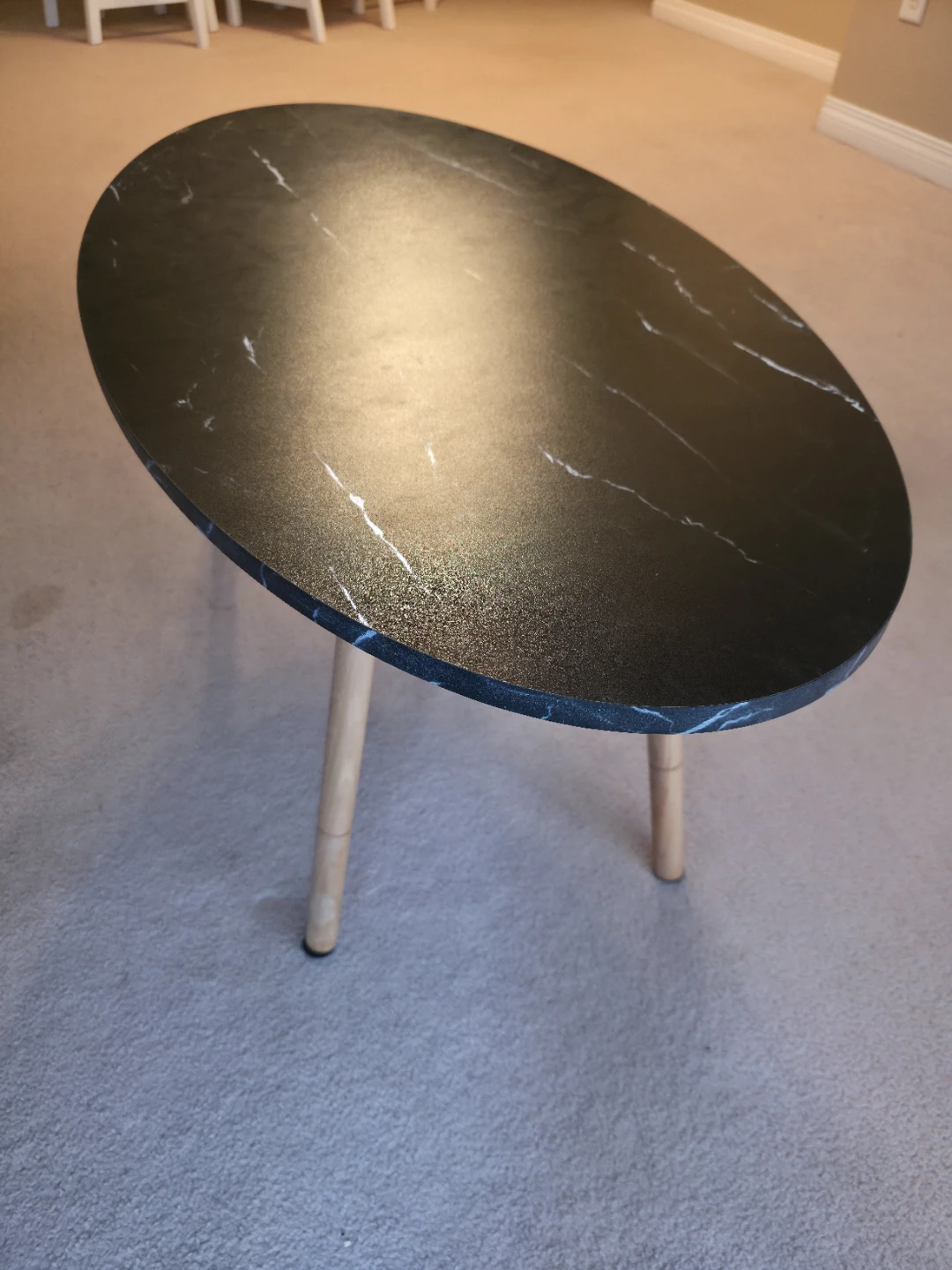 Round Black Coffee Table