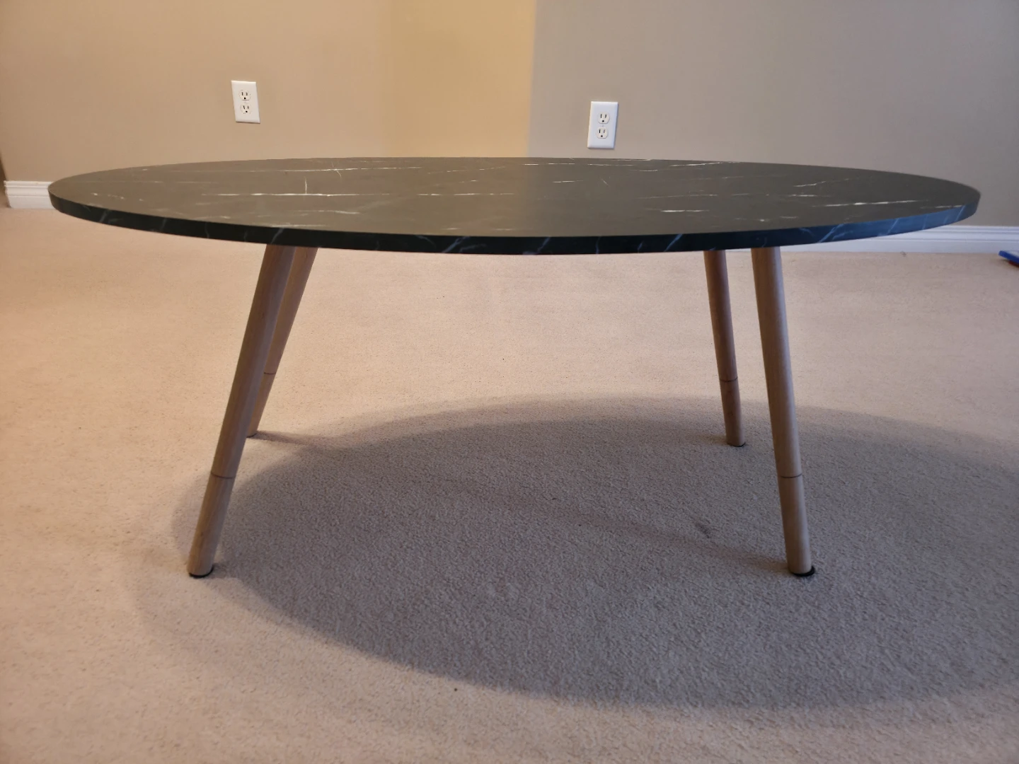 Round Black Coffee Table - photo 2