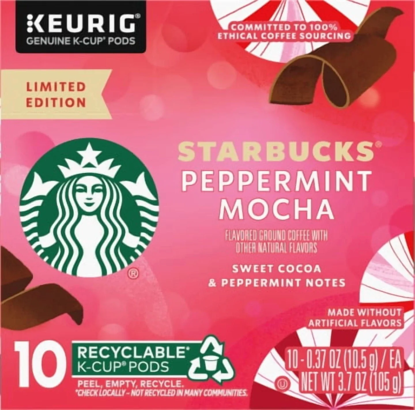 (NEW) Starbucks Peppermint Mocha 10 K-Cups