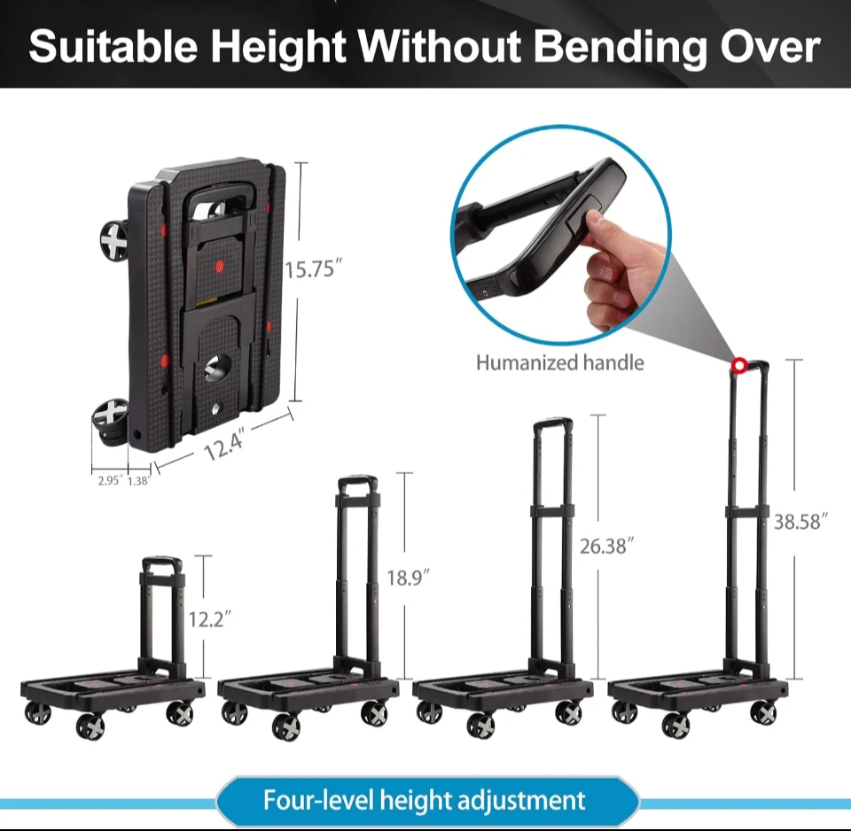 GiiFimTe Folding Luggage Cart - New!