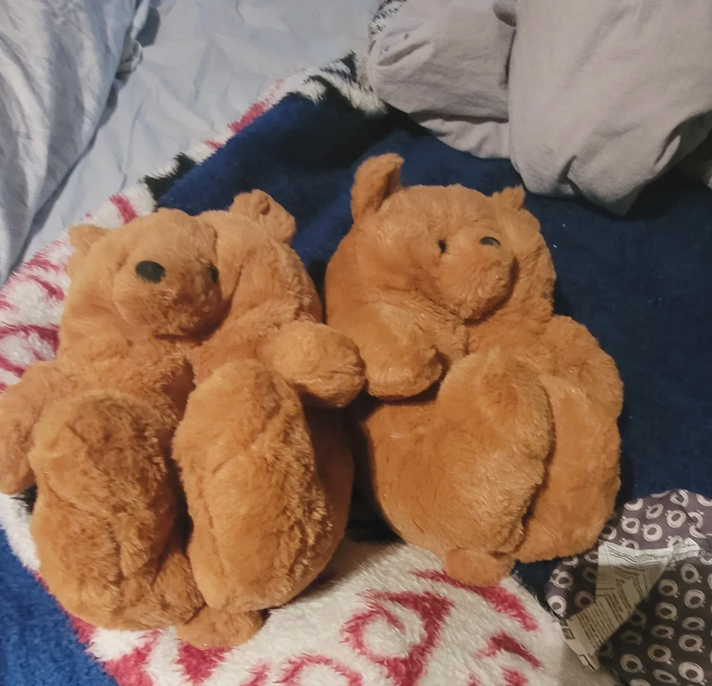 A pair of adorable bear slippers.#Cleanout image indicator(2)