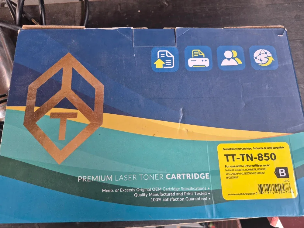 Brother TT-TN-850 Premium Laser Toner Cartridge - New