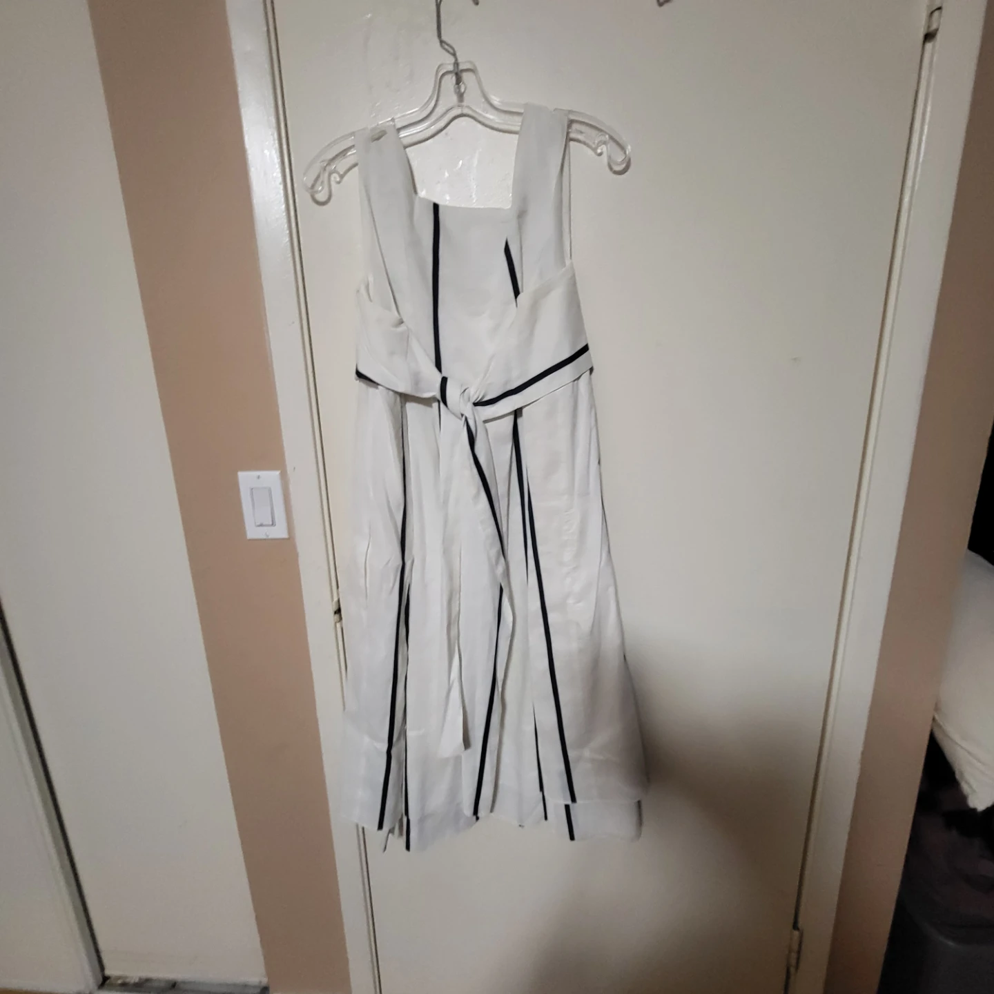 Zara White & Black Striped Dress - Size M - photo 2