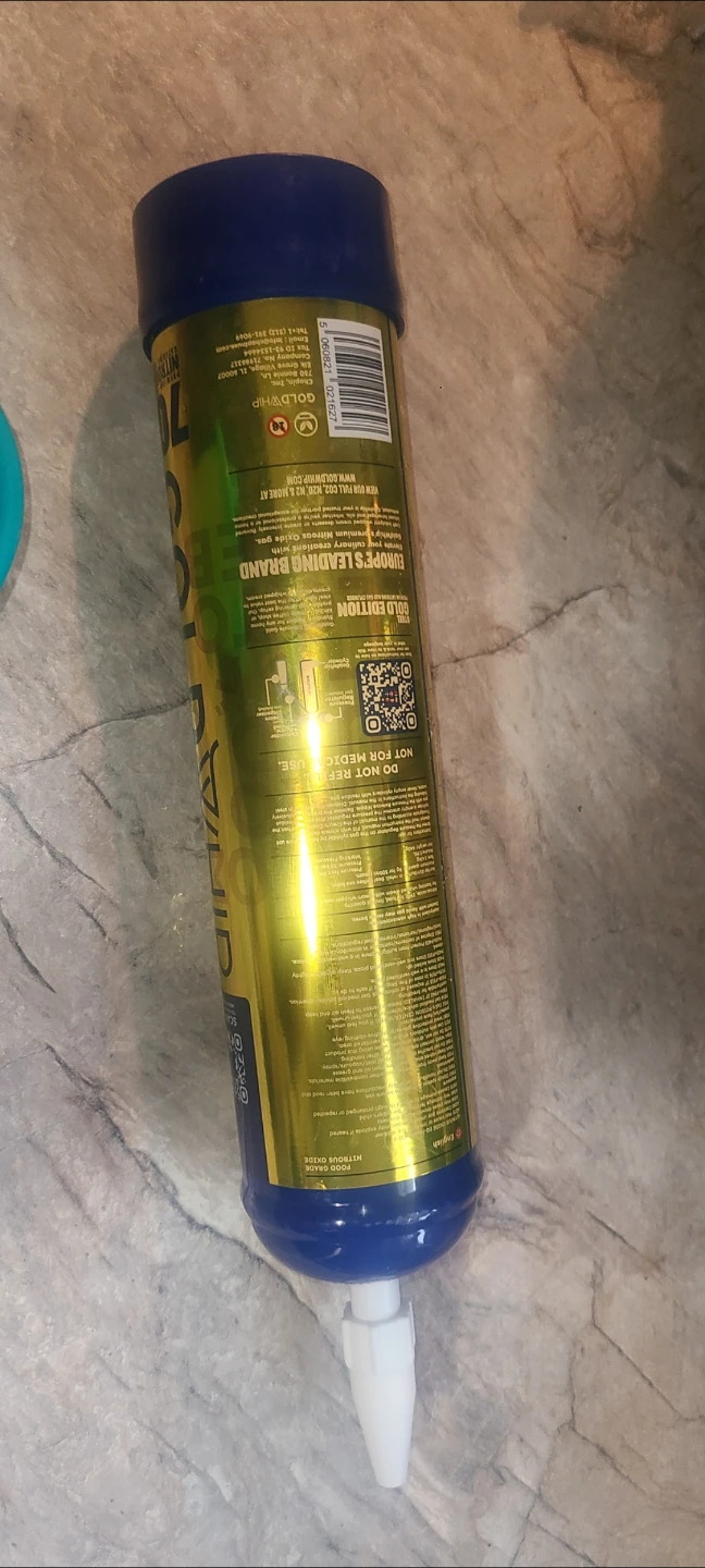 GoldWhip 700 Nitrous Oxide Catering Gas Cylinder 🧡 - photo 2