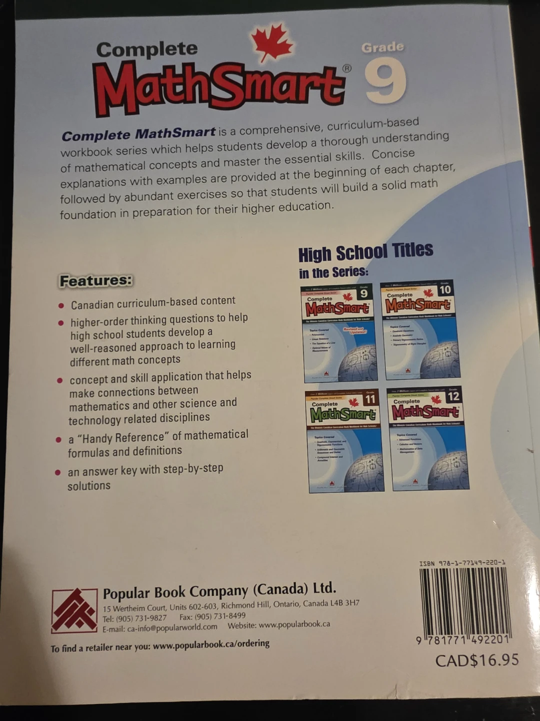 Complete MathSmart 9 Workbook - photo 2