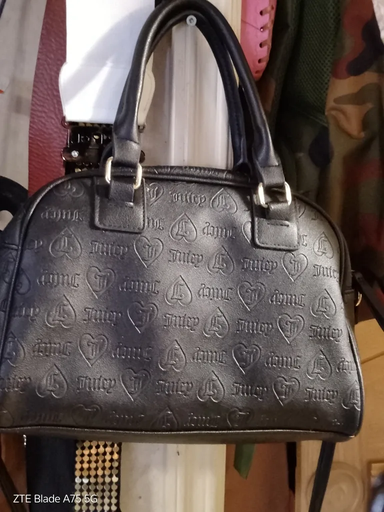 Juicy Couture Black Leather Satchel image indicator(2)