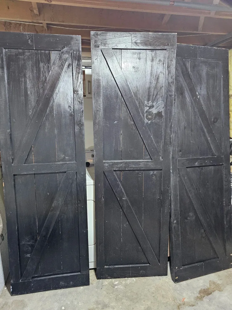 Black Barn Doors - Set of 4 size 26" * 83"