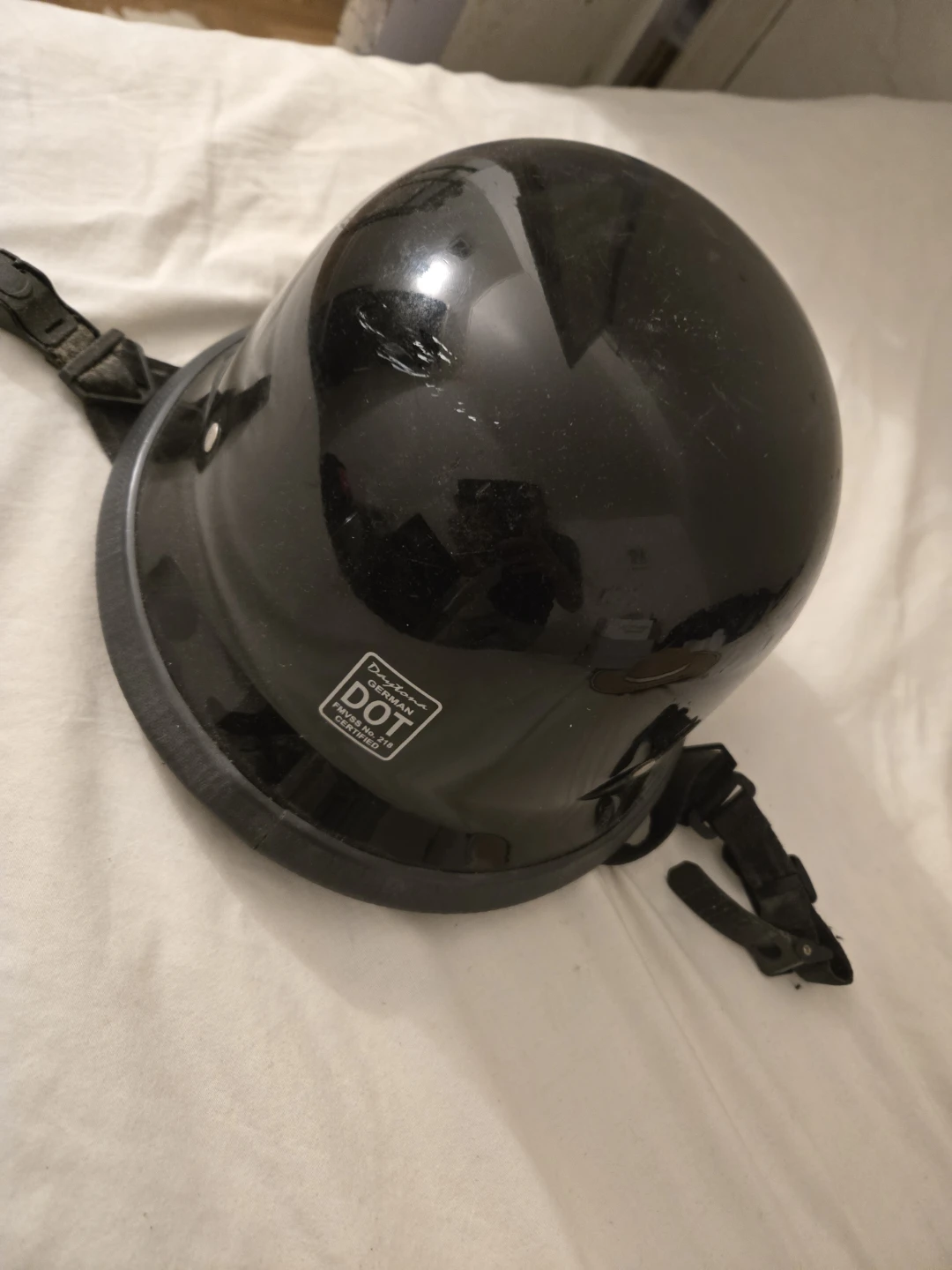 Daytona Motorcycle Helmet - Black - photo 2