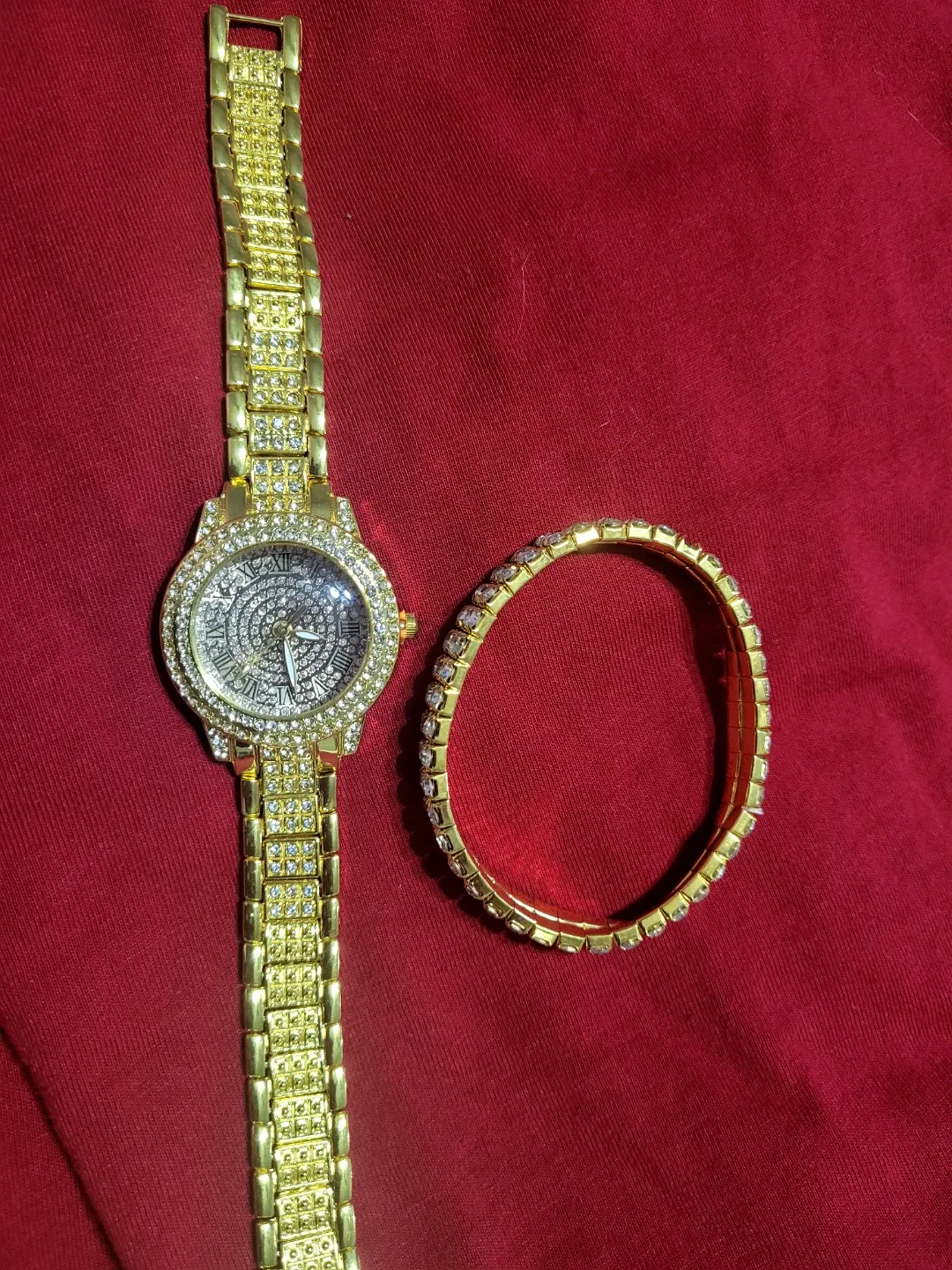 Gold Tone Watch & Bracelet Set image indicator(2)