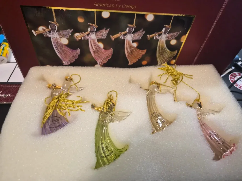 Lenox Wishes of Peace Angel Ornaments, Set of 4