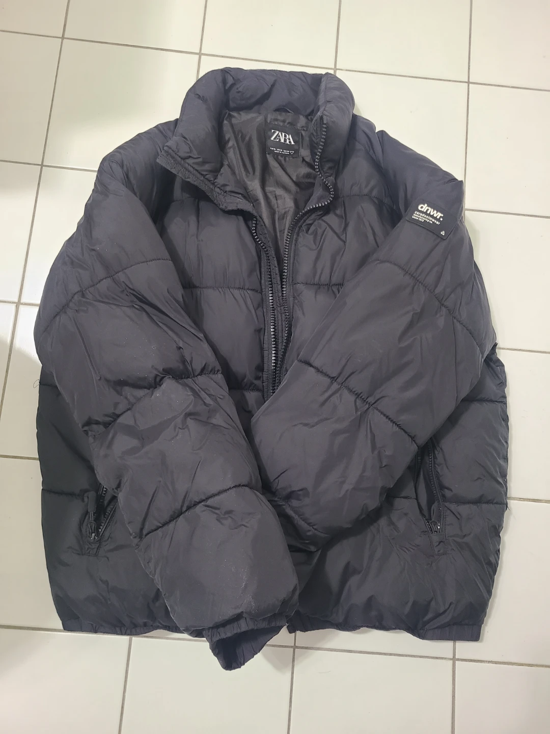 Zara Black Puffer Jacket XL