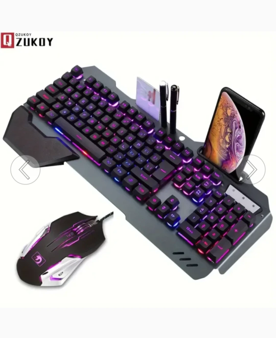Ergonomic Backlit Gaming Keyboard & Mouse Set - photo 4