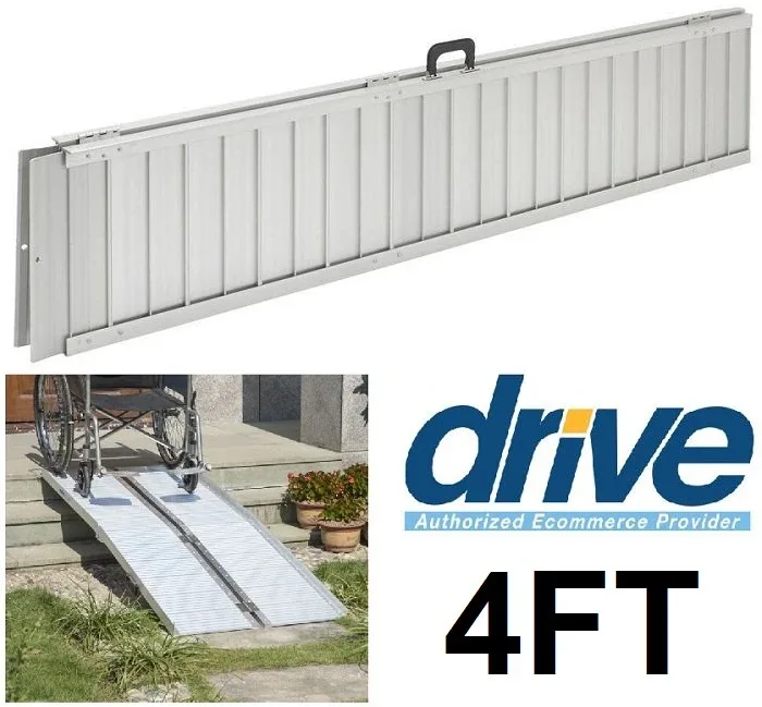 Drive Medical Ramp- Portable Wheelchair and Scooter Ramp, 4 Feet