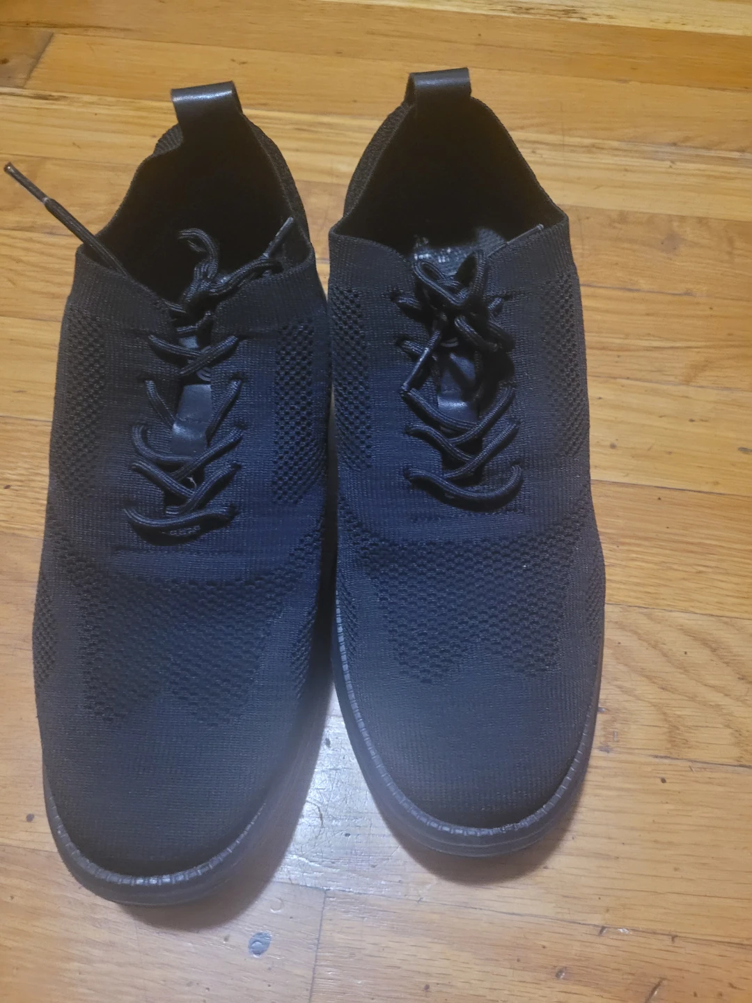 Black Knit Slip-On Shoes