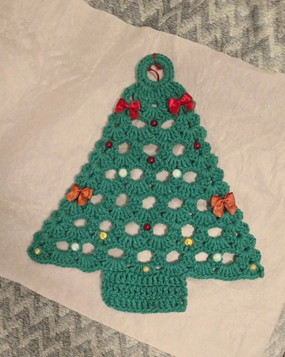 Open to offers: Crocheted Christmas Tree Decoration. #Cleanout image indicator(2)