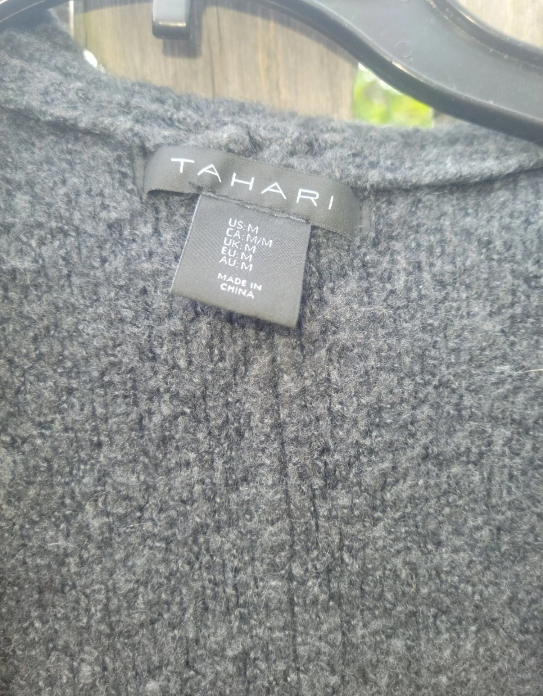 Tahari Gray Hooded Sweater Vest - Size M - photo 3