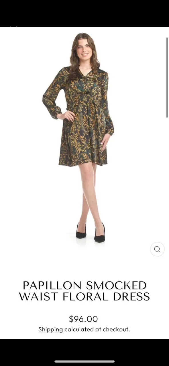 Papillon Smocked Waist Floral Dress