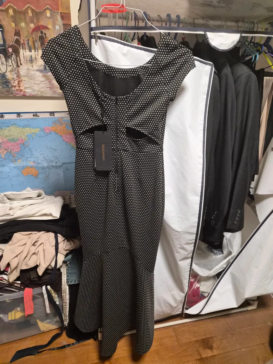 Maggy London Black & White Polka Dot Dress image indicator(2)