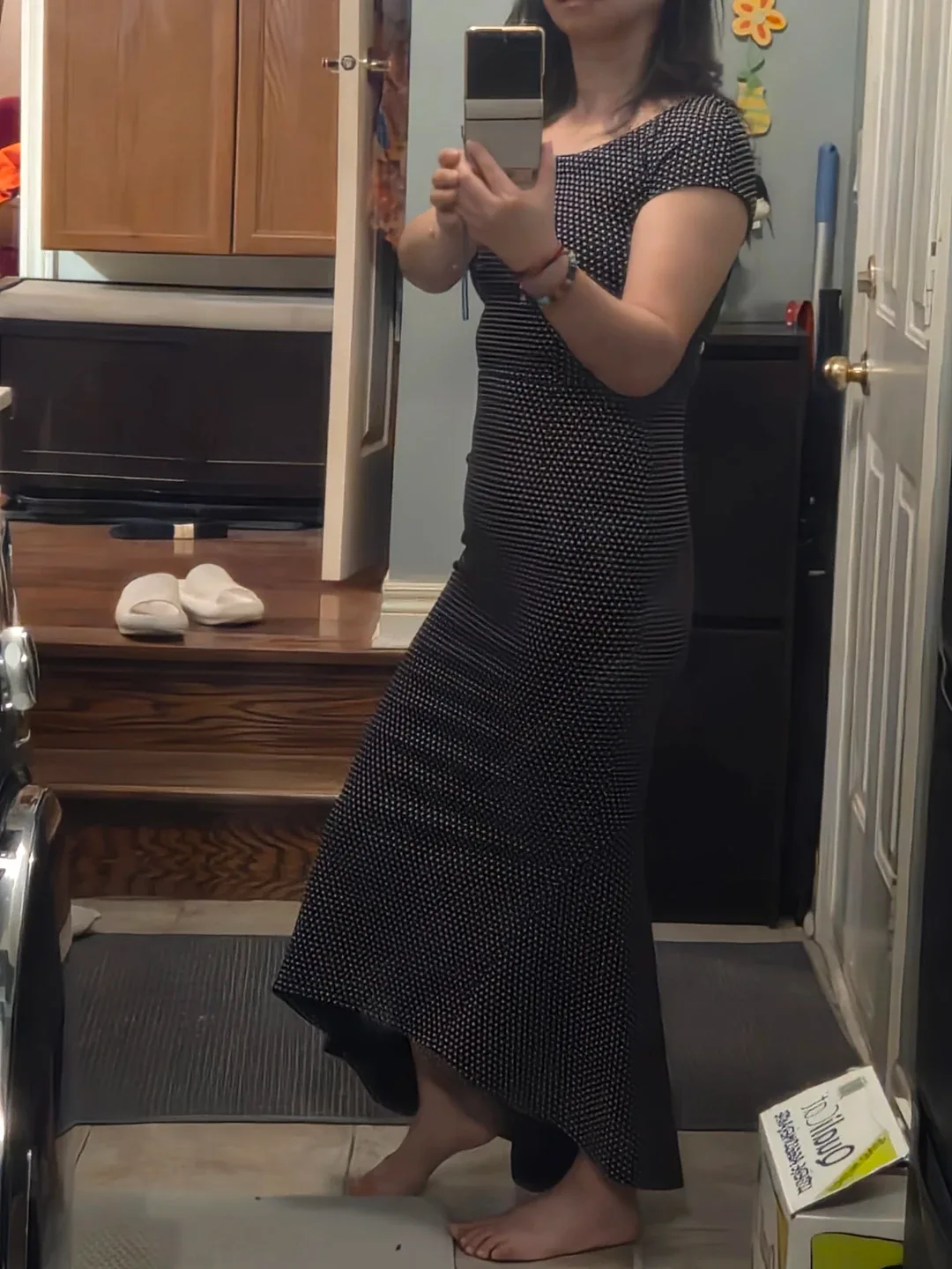 Maggy London Black & White Polka Dot Dress image indicator(3)