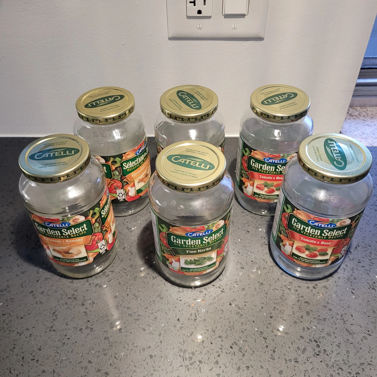 Empty Glass Jars - Set of 6