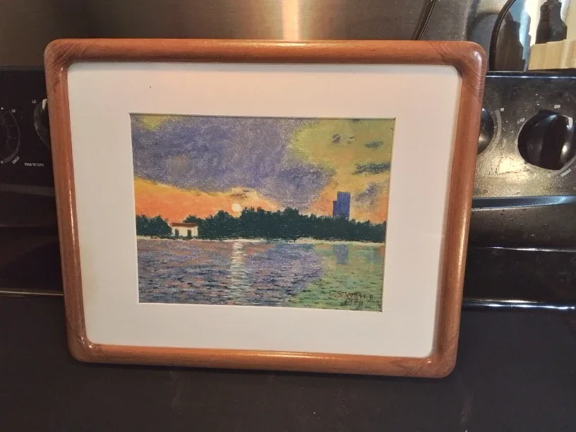 Original Pastel Painting C.S. White 1969 15.25x12.25"