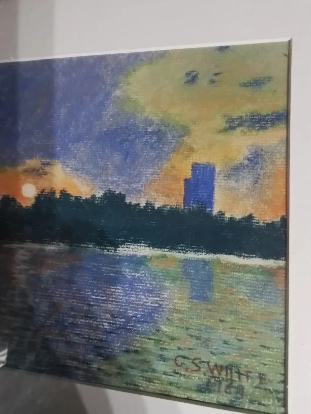 Original Pastel Painting C.S. White 1969 15.25x12.25" image indicator(7)