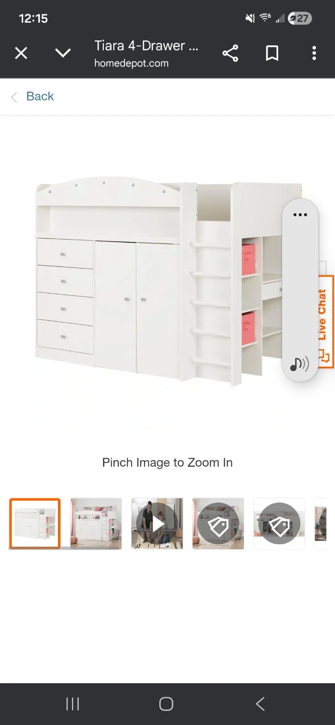 Tiara 4-Drawer Loft Bed