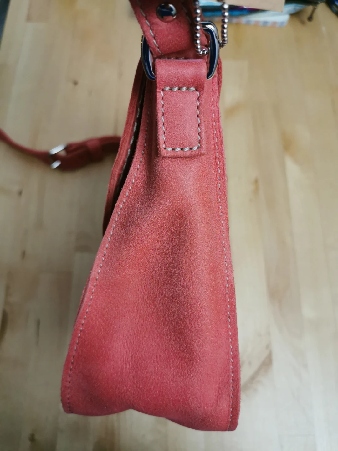 Roots Leather Crossbody Bag - Coral - photo 3