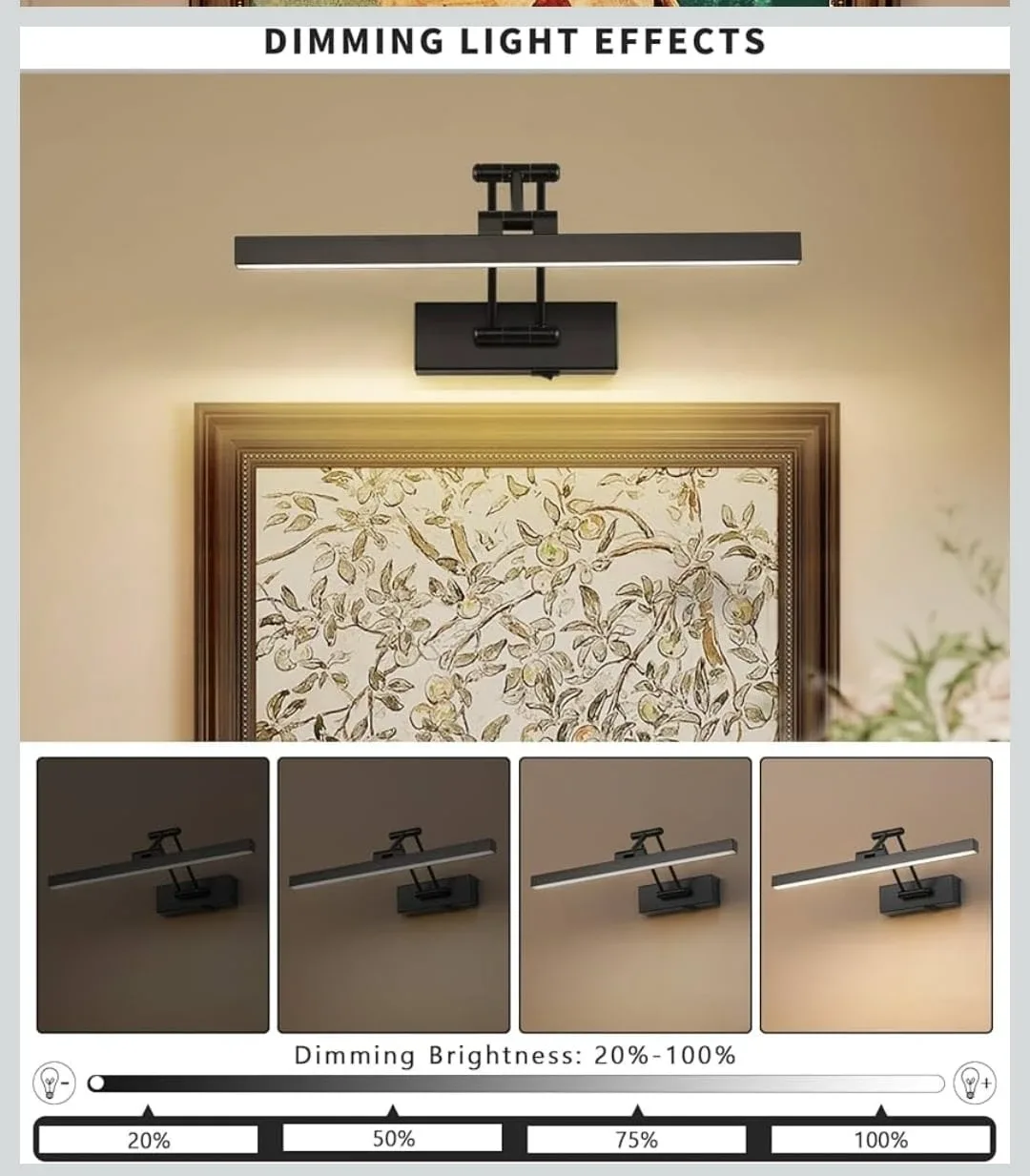 LED Picture Light, Black, 15.35 in image indicator(2)