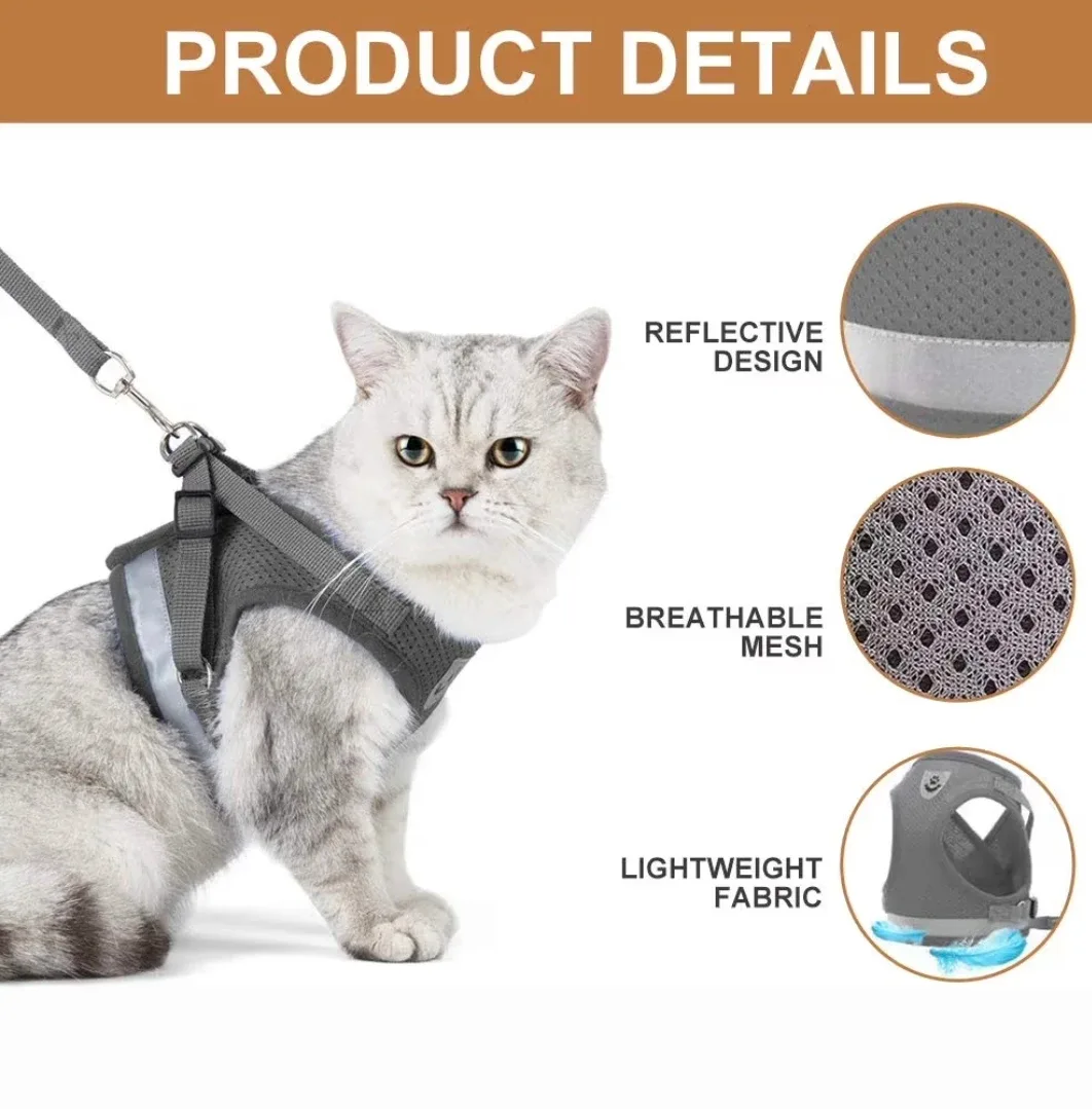 Offers Welcome: Grey Dog or Kitty Harness & Leash (S) #Cleanout image indicator(5)
