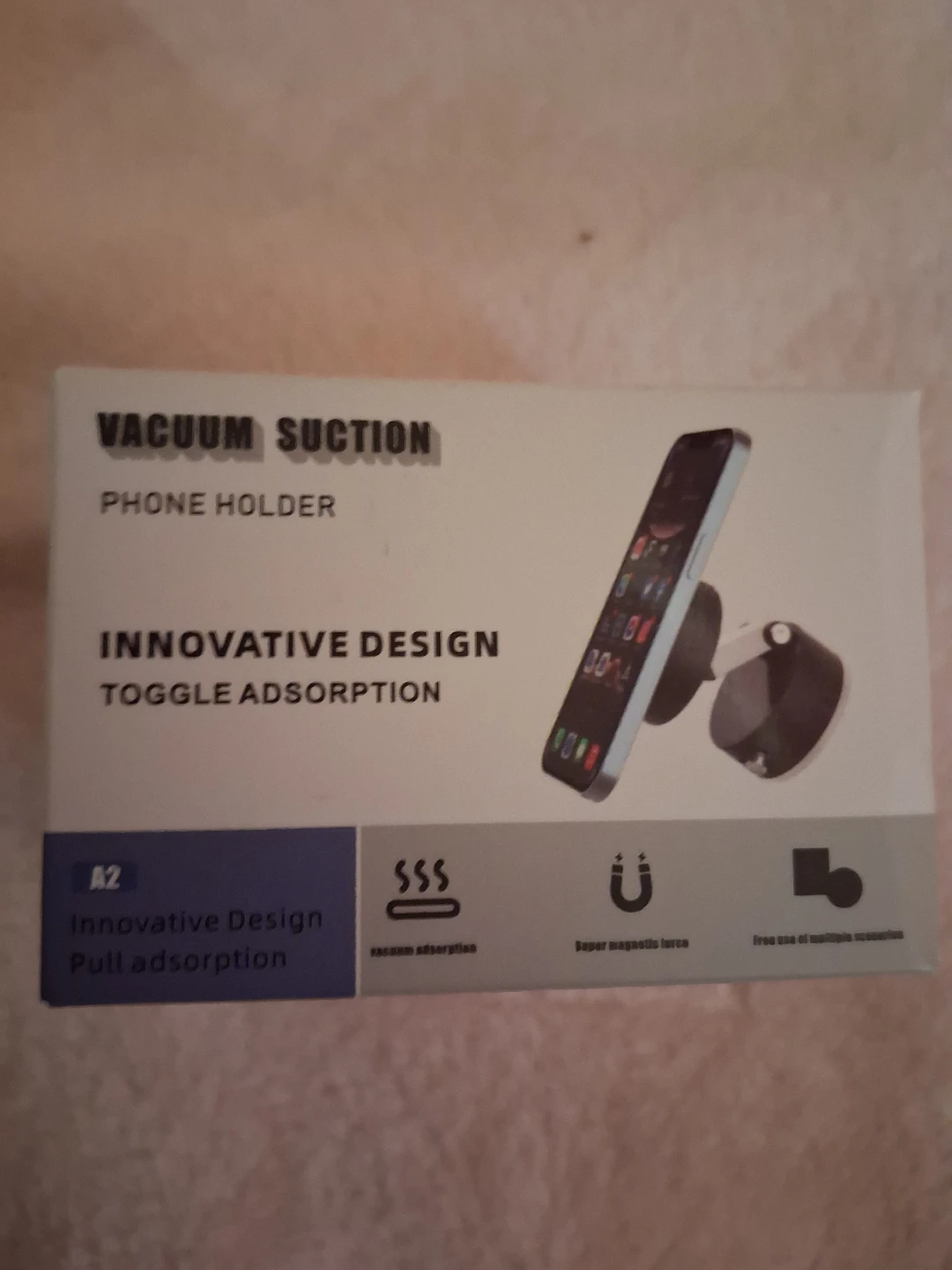 Vacuum suction phone holder